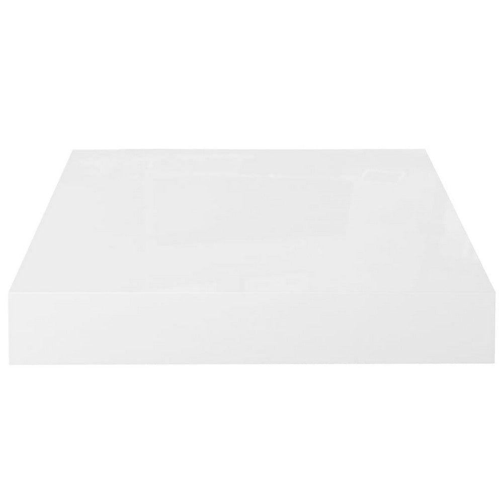 Hannah Floating Wall Shelf Set of 2 | 9x9’’ High gloss White Honeycomb | Metal BM339715