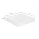 Hannah Floating Wall Shelf Set of 2 | 9x9’’ High gloss White Honeycomb | Metal BM339715