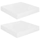 Hannah Floating Wall Shelf Set of 2 |  9x9" High gloss White Honeycomb | Metal