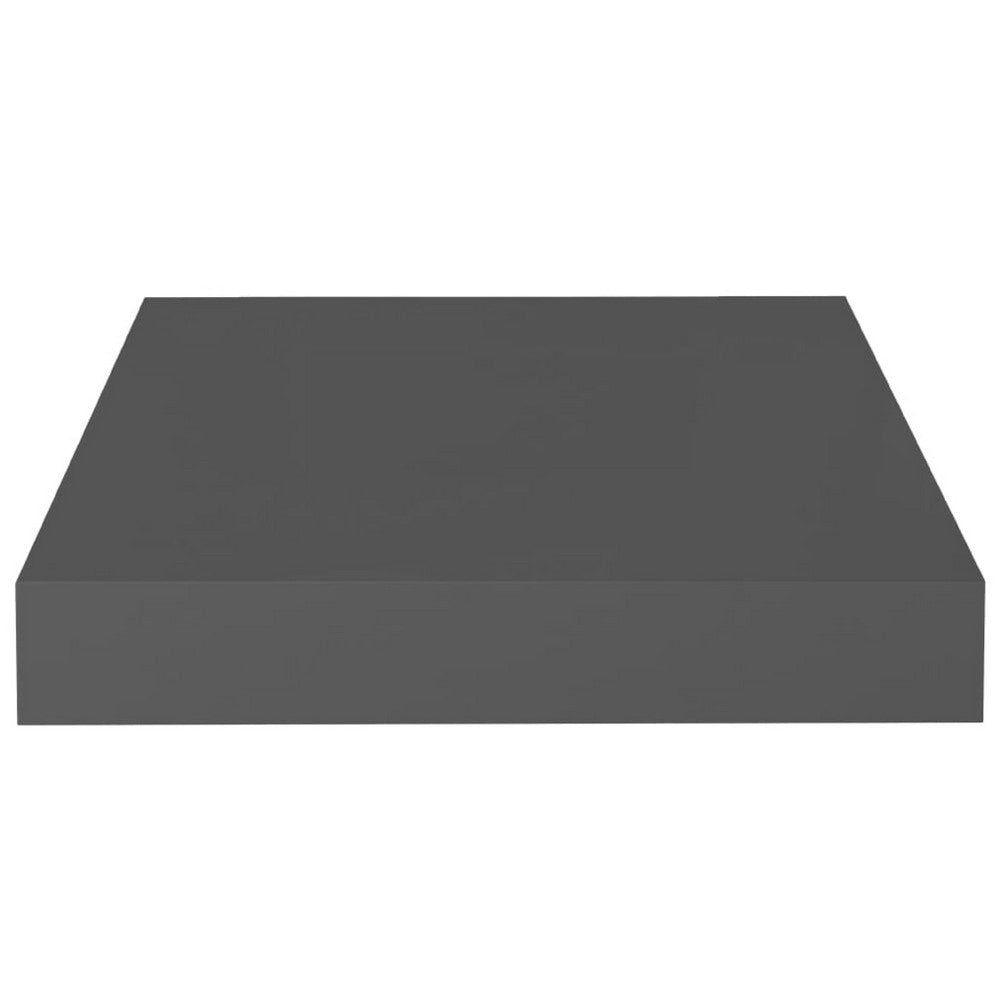 Hannah Floating Wall Shelf Set of 2 | High Gloss Gray Honeycomb | Metal BM339716