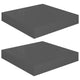 Hannah Floating Wall Shelf Set of 2 | High Gloss Gray Honeycomb | Metal