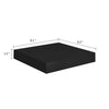 Hannah Floating Wall Shelf Set of 2 | 9x9 Square Frame | Black Honeycomb | Metal BM339717