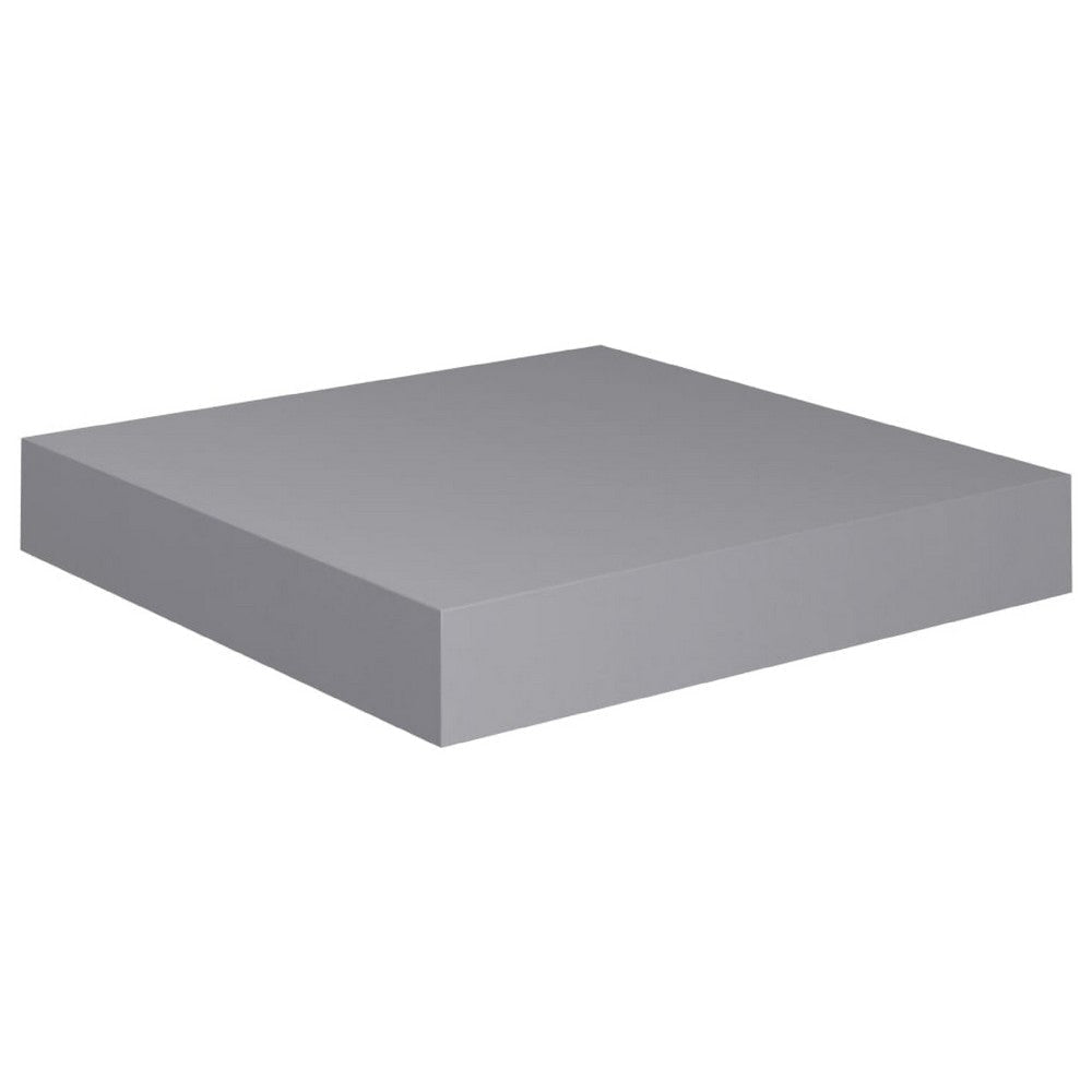 Hannah Floating Wall Shelf Set of 2 | 9x9 Square Frame | Gray Honeycomb | Metal BM339718