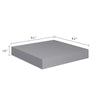 Hannah Floating Wall Shelf Set of 2 | 9x9 Square Frame | Gray Honeycomb | Metal BM339718