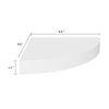Phoebs Floating Corner Wall Shelf Set of 2 | White Honeycomb | Rounded 10’’ BM339721