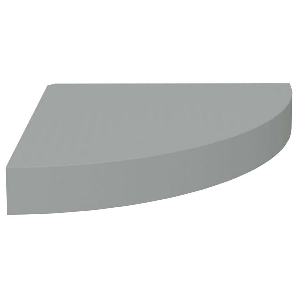 Phoebs Floating Corner Wall-Shelf Set of 2 | Gray Honeycomb | Rounded 10’’ BM339722