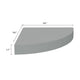 Phoebs Floating Corner Wall-Shelf Set of 2 | Gray Honeycomb | Rounded 10’’ BM339722