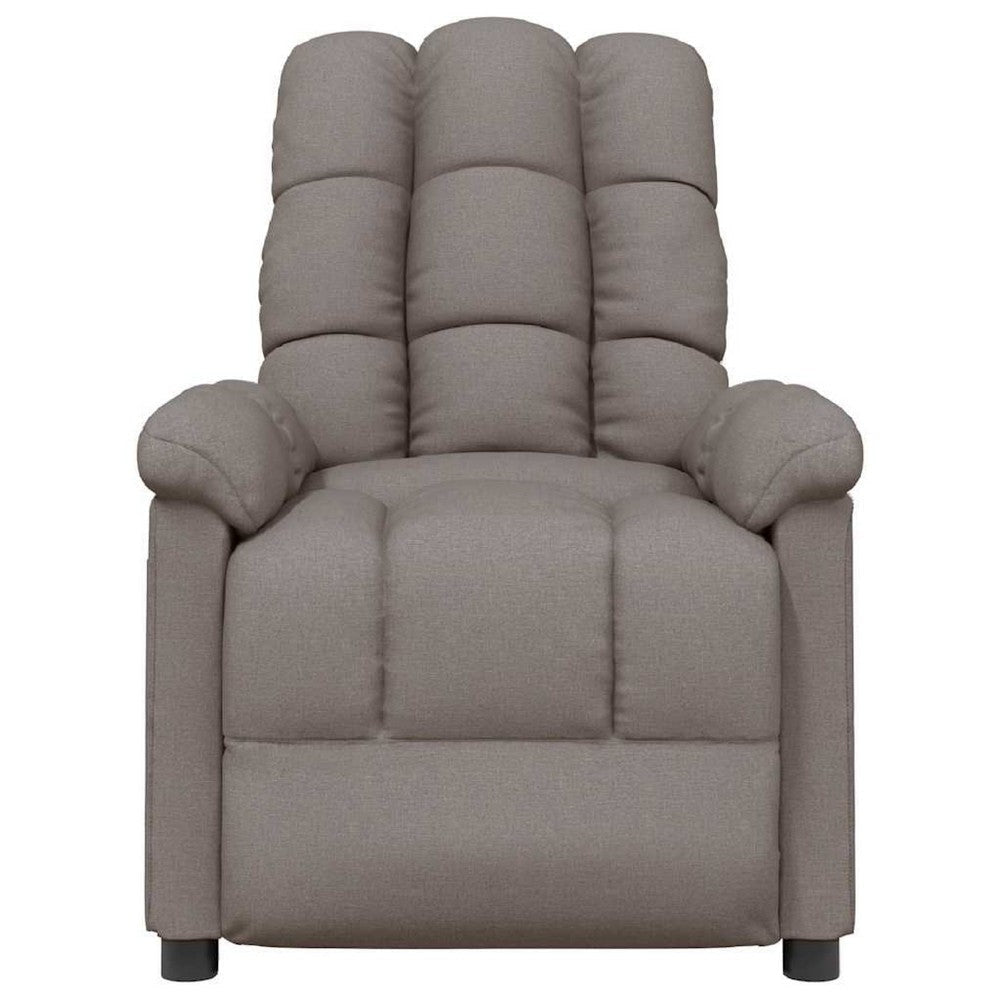 Dino Manual Recliner Massage Chair w Adjustable Headrests | Taupe BM339725