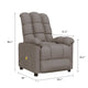 Dino Manual Recliner Massage Chair w Adjustable Headrests | Taupe BM339725