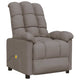 Dino Manual Recliner Massage Chair w Adjustable Headrests | Taupe