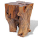 Georgy Outdoor Square Stool w Oiled Finish | Brown Solid Teak Wood BM339726