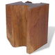 Georgy Outdoor Square Stool w Oiled Finish | Brown Solid Teak Wood BM339726