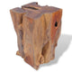 Georgy Outdoor Square Stool w Oiled Finish | Brown Solid Teak Wood