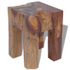 Dusty Outdoor Stool | Square Shaped Design | Brown Solid Teak Wood