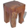 Dusty Outdoor Stool | Square Shaped Design | Brown Solid Teak Wood BM339727