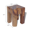 Dusty Outdoor Stool | Square Shaped Design | Brown Solid Teak Wood BM339727