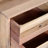 Gloria Bedside Cabinet w 2 Drawers | Tapered Legs | Beige Solid Wood BM339728