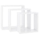 Monny Wall Mounted Shelf Set of 3 | Cube Designs | White Wood Frame| 9,10,12’’ BM339729