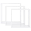 Monny Wall Mounted Shelf Set of 3 | Cube Designs | White Wood Frame| 9,10,12’’ BM339729