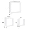Monny Wall Mounted Shelf Set of 3 | Cube Designs | White Wood Frame| 9,10,12’’ BM339729