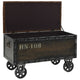 Harper Storage Bench | Wheels | 13’’ Trunk Style Brown Faux Leather BM339731