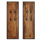 Dough Set of 2 Wall Mounted Coat Racks w 8 Hooks | Brown Sheesham Wood BM339732
