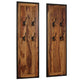 Dough Set of 2 Wall Mounted Coat Racks w 8 Hooks | Brown Sheesham Wood