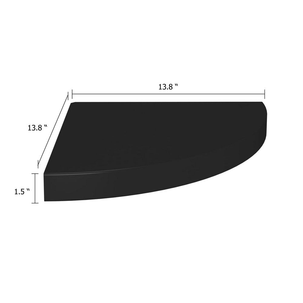 Phoebs Corner Wall- Mounted Shelf | Black Honeycomb | Metal Accents | 14’’ BM339736