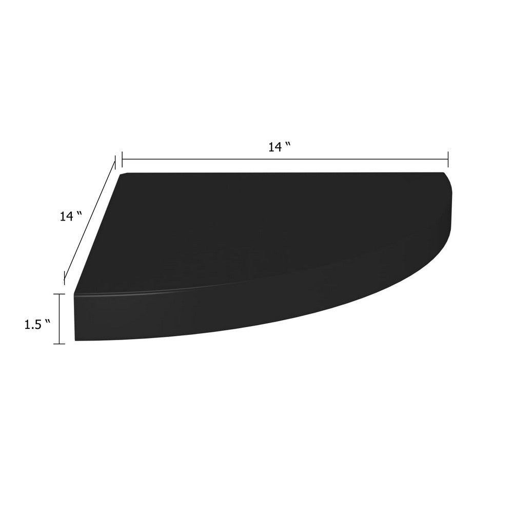 Phoebs Corner Wall-Shelf Set of 2 | Black Honeycomb | Metal Accents | 14’’ BM339737