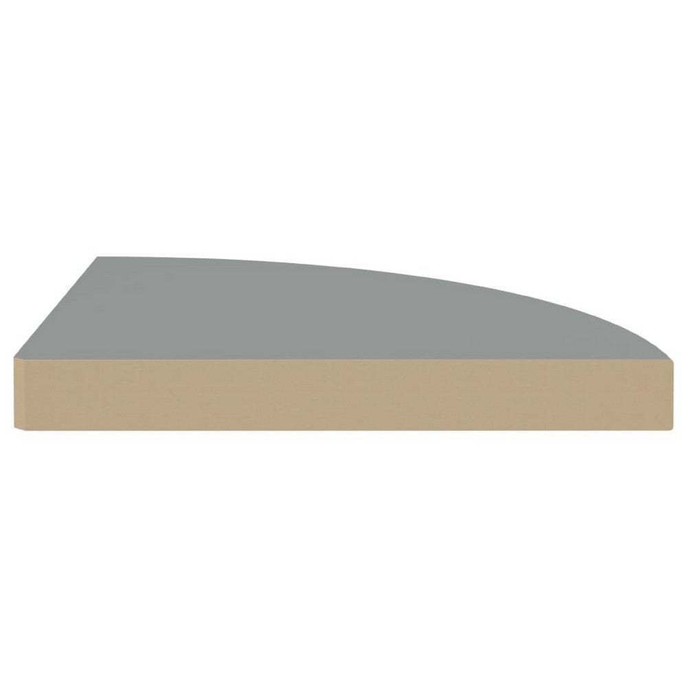 Phoebs Corner Wall-Shelf Set of 2 | Gray Honeycomb | Metal Accents | 14’’ BM339739