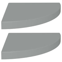 Phoebs Corner Wall-Shelf Set of 2 | Gray Honeycomb | Metal Accents | 14"