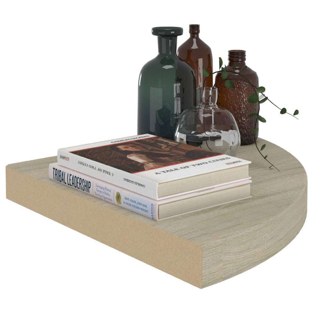 Phoebs Corner Wall- Mounted Shelf | Brown Honeycomb | Metal Accents | 14’’ BM339740