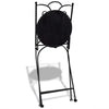 Azzy Outdoor Side Dining Chair Set of 2 | Steel Black White Geometric Ceramic BM339742
