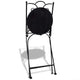 Azzy Outdoor Side Dining Chair Set of 2 | Steel Black White Geometric Ceramic BM339742