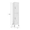 Sonia Rectangular Locker Cabinet w 2 Lockable Doors | Gray Steel BM339744