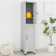 Sonia Rectangular Locker Cabinet w 2 Lockable Doors | Gray Steel BM339744