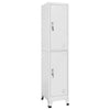 Sonia Rectangular Locker Cabinet w 2 Lockable Doors | Gray Steel