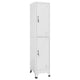 Sonia Rectangular Locker Cabinet w 2 Lockable Doors | Gray Steel