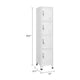 Sonia Rectangle Locker Cabinet | 4 Doors | Industrial Design | Gray Steel BM339745