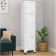 Sonia Rectangle Locker Cabinet | 4 Doors | Industrial Design | Gray Steel BM339745
