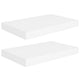 Yuna Floating Wall Shelf Set of 2 | White Honeycomb MDF | Metal Accents