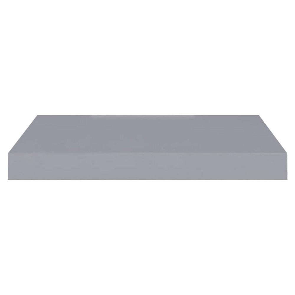Yuna Floating Wall Shelf Set of 2 | Gray Honeycomb MDF | Metal Accents | 16’’ BM339748