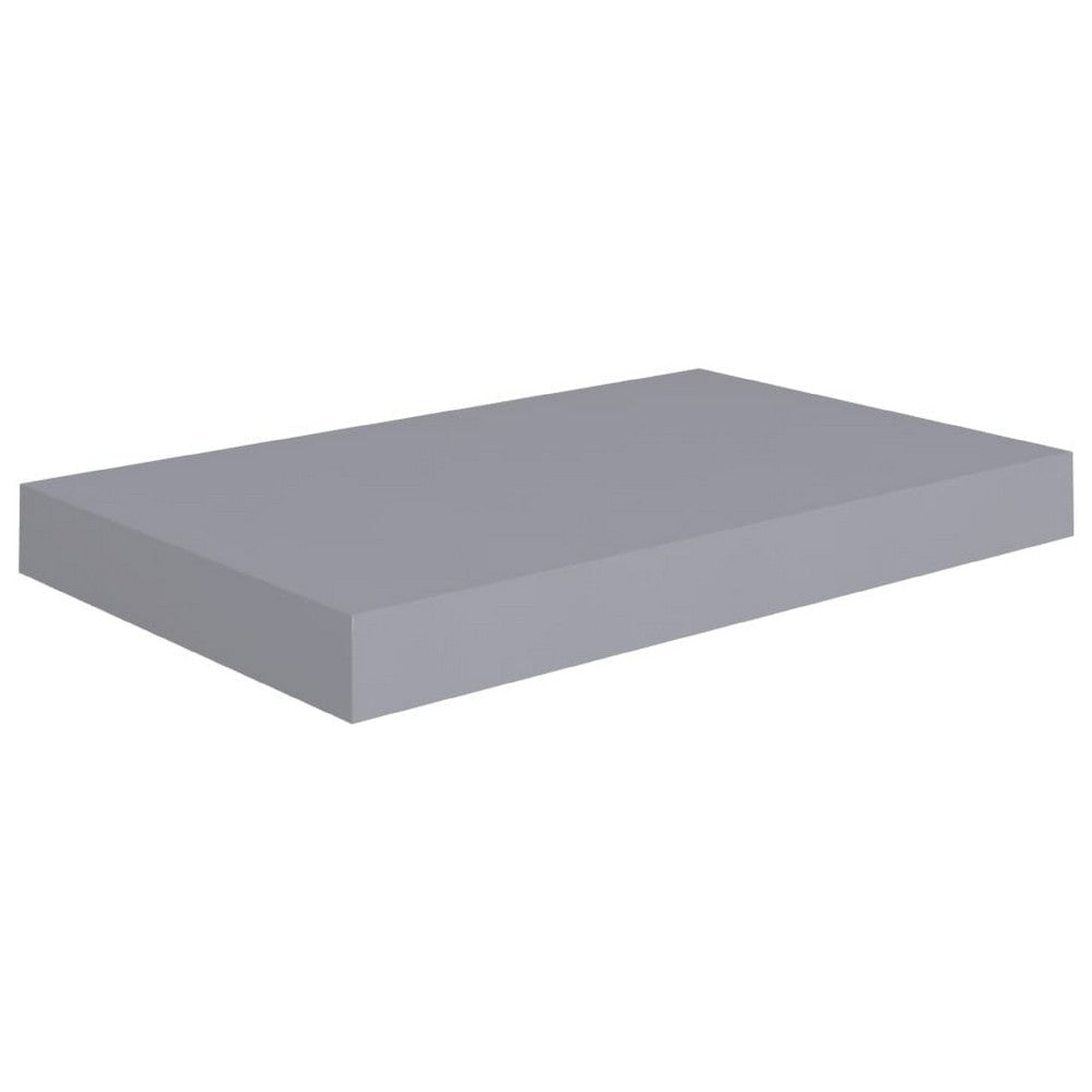 Yuna Floating Wall Shelf Set of 2 | Gray Honeycomb MDF | Metal Accents | 16’’ BM339748
