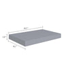 Yuna Floating Wall Shelf Set of 2 | Gray Honeycomb MDF | Metal Accents | 16’’ BM339748