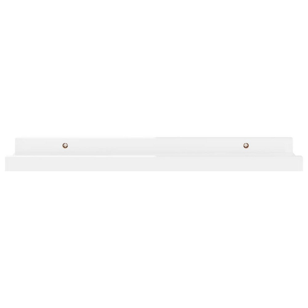 Suzzy Wall Mounting Shelves Set of 4 | Floating Design | Gloss White MDF | 16’’ BM339749