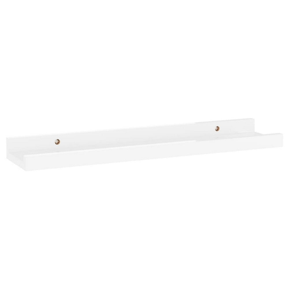 Suzzy Wall Mounting Shelves Set of 4 | Floating Design | Gloss White MDF | 16’’ BM339749