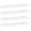 Suzzy Wall Mounting Shelves Set of 4 | Floating Design | Gloss White MDF | 16"