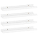 Suzzy Wall Mounting Shelves Set of 4 | Floating Design | Gloss White MDF | 16"