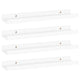 Suzzy Wall Mounting Shelves Set of 4 | Floating Design | White Wood | 16"