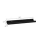 Suzzy Wall Mounting Shelves Set of 4 | Floating Design | Black Wood | 16’’ BM339751